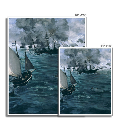 The Battle of the U.S.S. "Kearsarge" and the C.S.S. "Alabama" | Édouard Manet | 1864