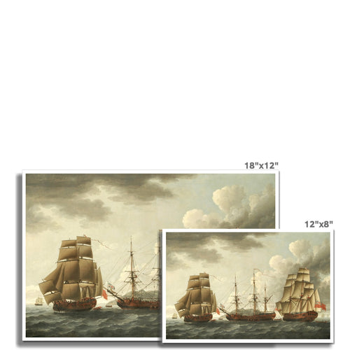 HMS Tryall in Three Positions off Antigua | John Cleveley the Elder | 1764