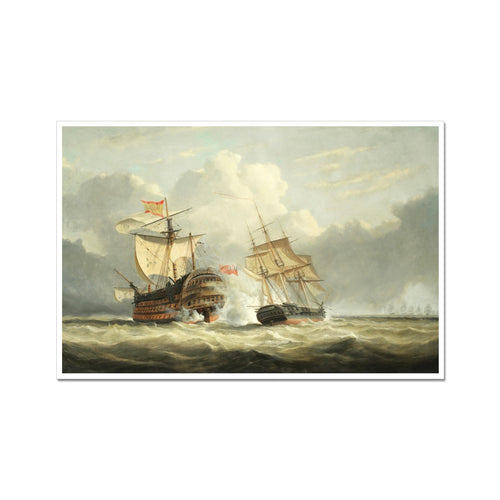 HMS Terpsichore Attacking the Santissima Trinidad | John Christian Schetky | 1840