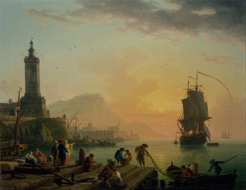 A Calm at a Mediterranean Port | Claude-Joseph Vernet | 1770
