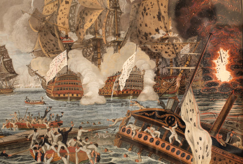 Naval Battle Fought in 12 April 1782, Near Guadeloupe | François Aimé Louis Dumoulin | 1793