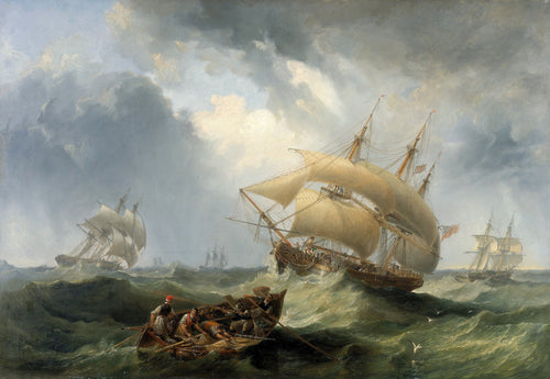 Shipping in the Open Sea | John W. Carmichael | 1838
