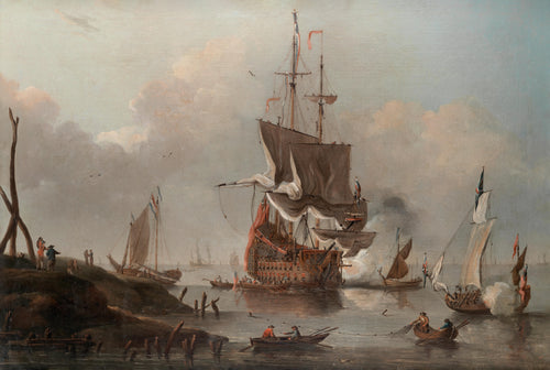 The venerable HMS Eagle | Peter Monamy | 18th century