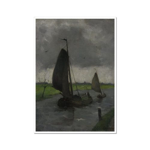 Watercourse with Sail Barges | Eduard Karsen | 1890