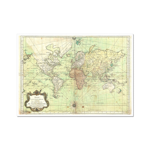 French Map of the World | Jacques-Nicolas Bellin | 1778