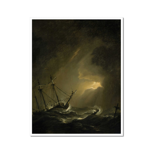 A Small Dutch Ship Riding out a Storm | Willem van de Velde the Younger | 17th Century