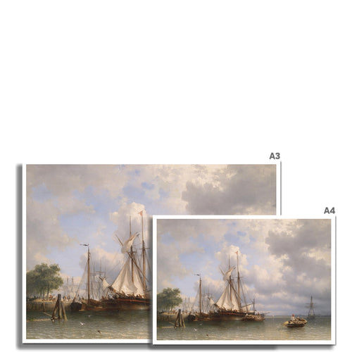 Sailing Ships in the Harbour | Anthonie Waldorp | 1862