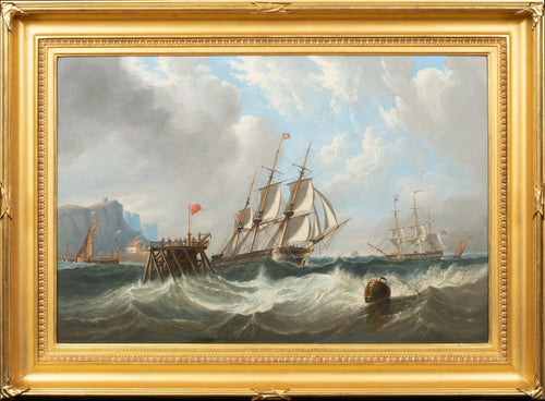 British Ship a Swell off the Pier | Henry Redmore | 19th Century